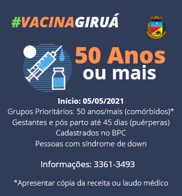 Imunização contra Covid-19 para grupos prioritários tem nova faixa etária